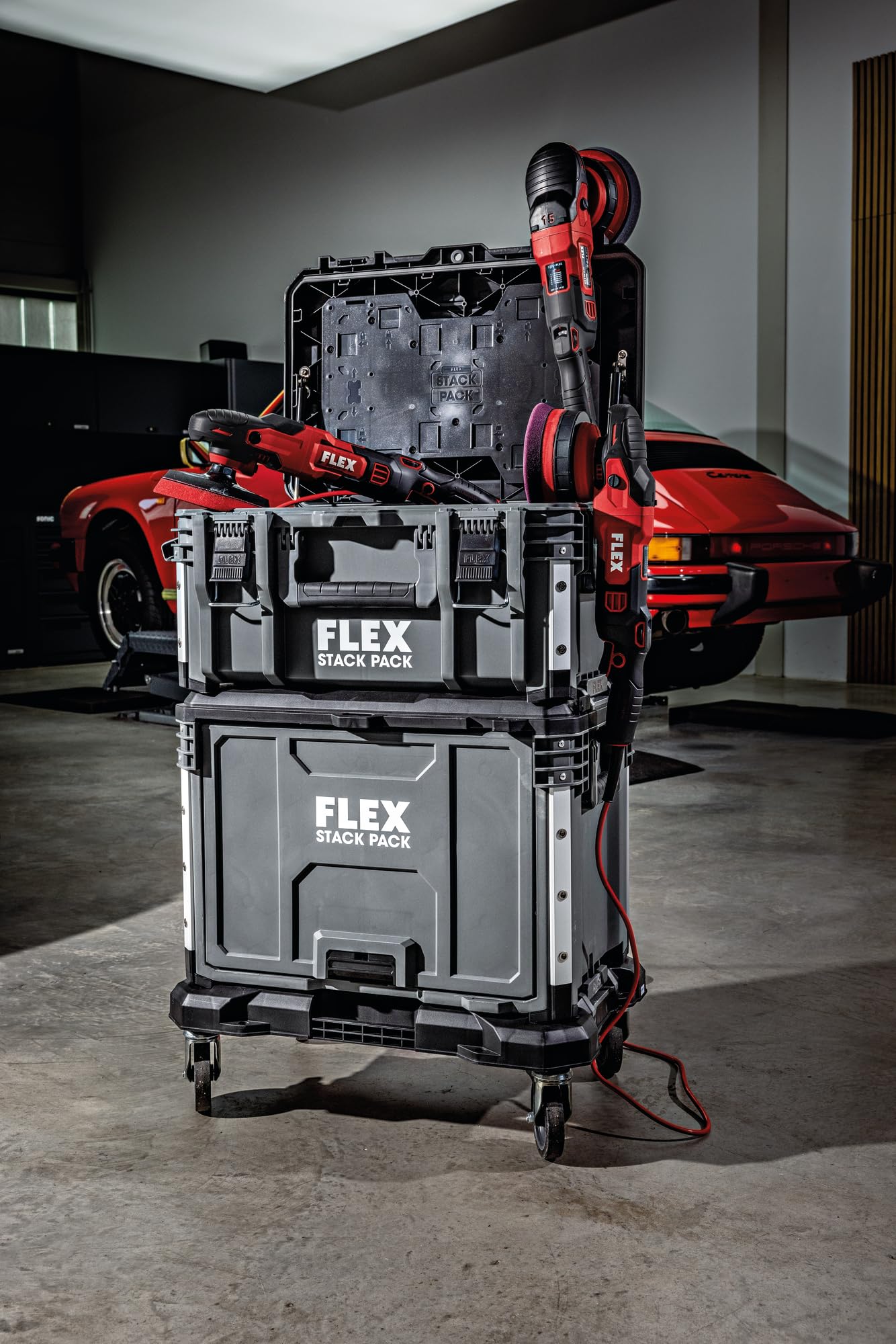 Flex Pulidora rotativa PE 2 14-EC C (1400 W, velocidad de ralentí 550-18000 1/min, sistema de 2 pasos, con motor sin escobillas, pulidora) 532985