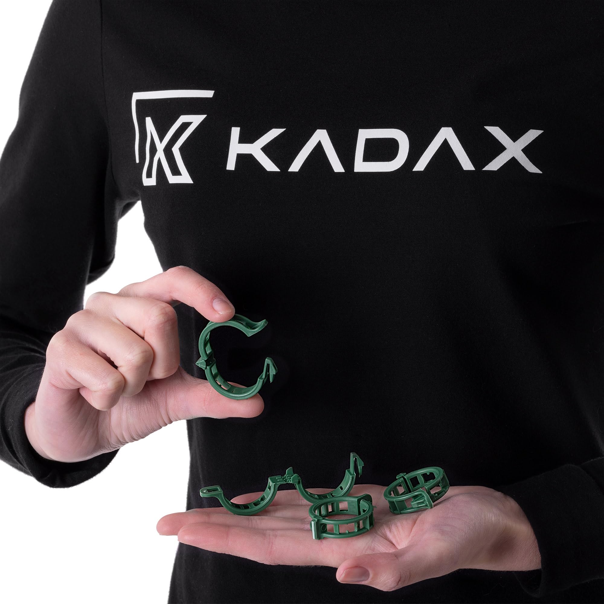 KADAX Clip per pomodoro, diametro 2,5 cm, 300 pezzi, clip per piante in plastica, per pomodori, cetrioli e piante rampicanti, clip da giardino