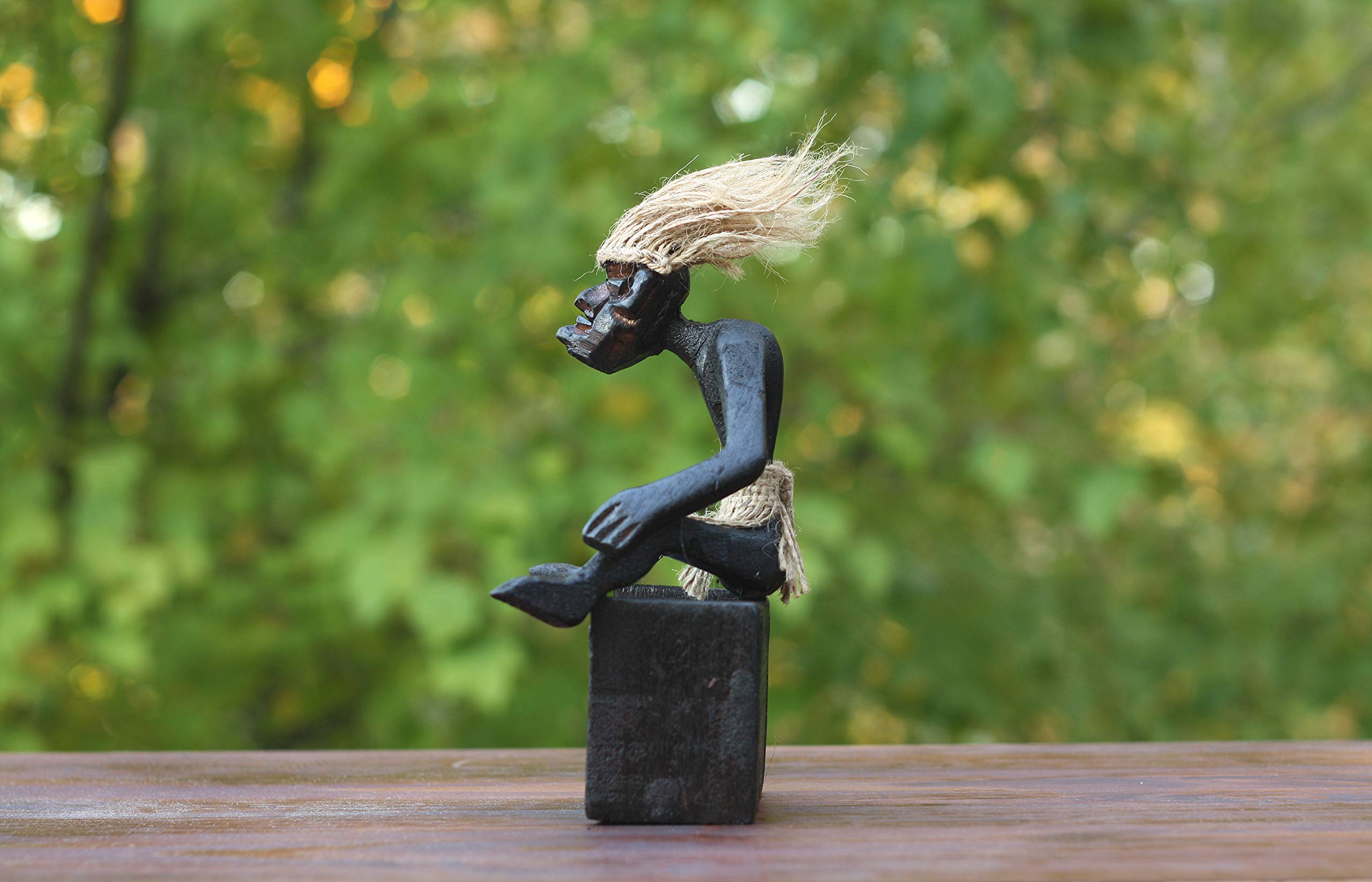 Amazon.com: G6 Collection Handmade Wooden Primitive Tribal Funny