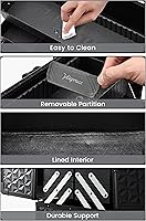 Vista 6 de Joligrace Estuche Organizador Profesional para Maquillaje de Aluminio con Caja de Almacenamiento, 4 Divisores Ajustables Deslizantes, Cerrable