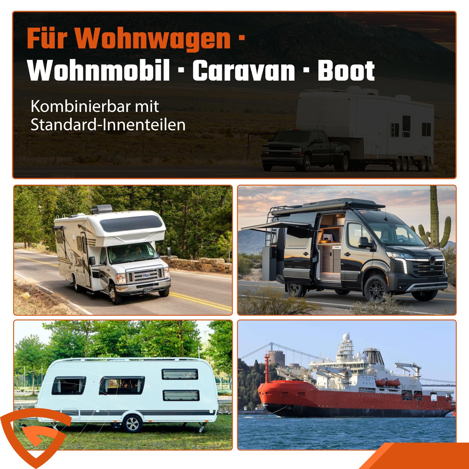 Türschloss Schloss Türriegel FF-System für Wohnwagen Wohnmobil Caravan Boot mit Zylinder und 2 Schlüsseln schwarz