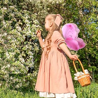 Noamus 12 Packs Butterfly Fairy Wings for Girls, Sparkle Princess Wings Bulk for Kids, Dress Up Glitter Costume Accessories for Christmas Theme Halloween Birthday Cosplay Party Favor(12 Colors)