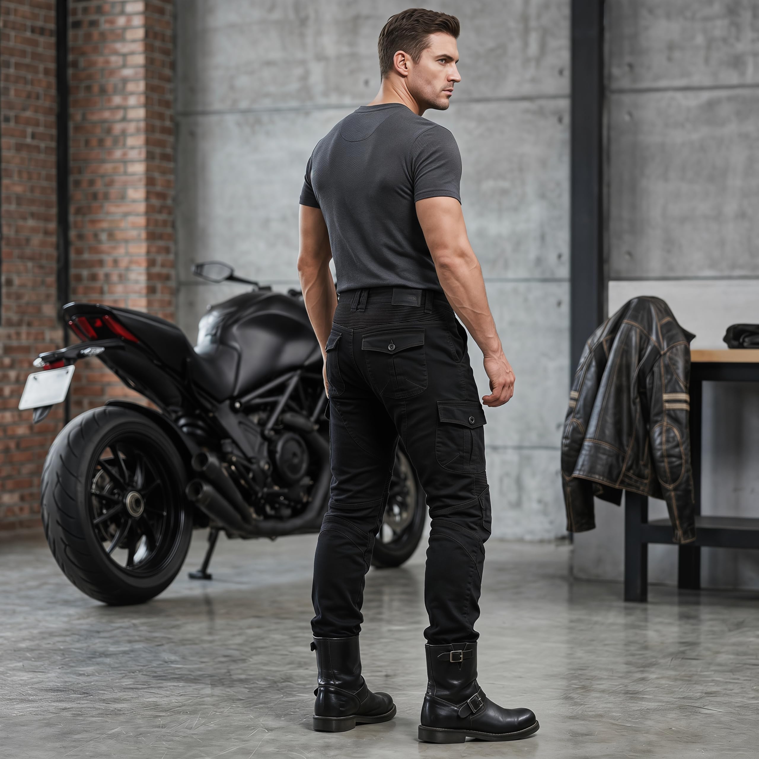 Jeans da motociclista da uomo, resistenti alle cadute, pantaloni da motociclista, sportivi, traspiranti, per ciclismo, equitazione