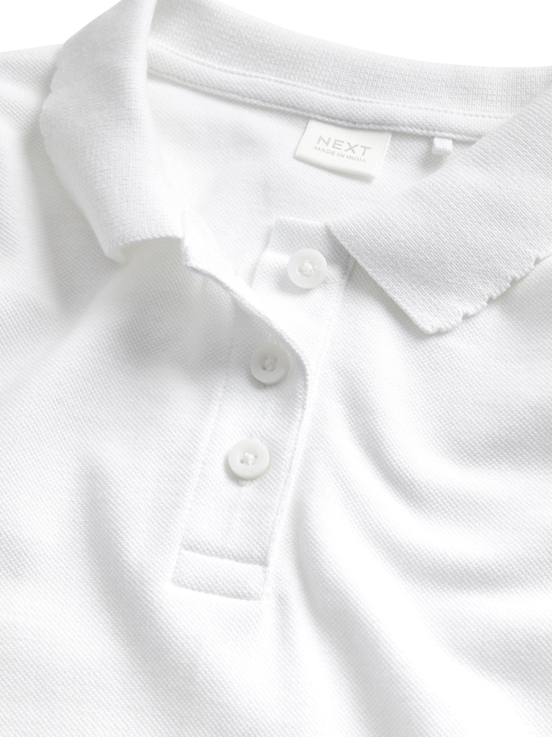 NEXT Fille Polo pour l’école à Manches Longues 100% Coton, Lot de 2