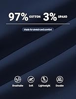 Vista 6 de COOFANDY Pantalones cortos cargo de sarga de algodón para hombre, con cordón elástico, cintura elástica, casual, con 5 bolsillos