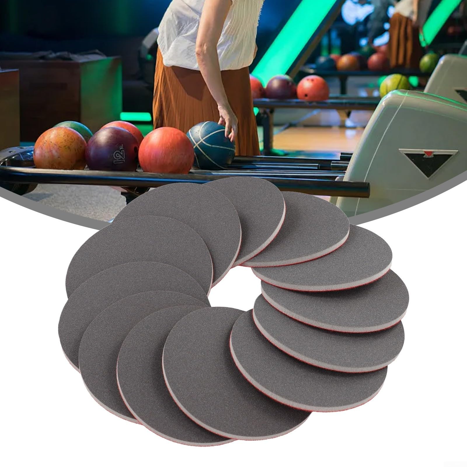 Essential Lot de 24 patins de ponçage pour bowling pour un traitement efficace (12 x 500 ))
