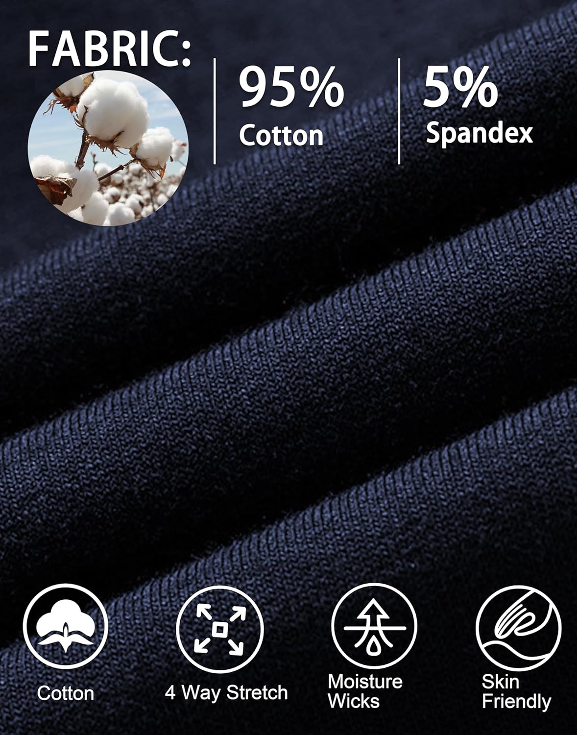 Men's Sweatpants Cotton Yoga Pants Casual Jersey Pants for Men Open Bottom Straight Leg with Zipper Pockets - Image 6