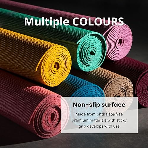 Miniatura 5 de Everyday Yoga Tapete de lujo  72 pulgadas de largo x 24 pulgadas de ancho, antideslizante, antidesgarros, 0.118-0.197 in de grosor para yoga,