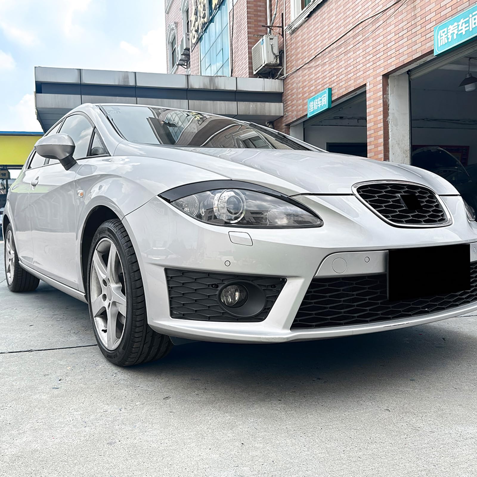 Protección de faros delanteros para Seat León MK2 2005-2012 Negro