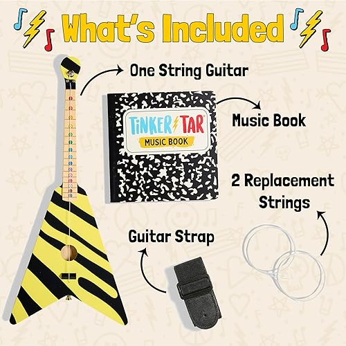 Miniatura 3 de Guitarra Rockstar - La forma más fácil de comenzar y aprender guitarra - 1 instrumento de juguete de cuerda para niños introducción perfecta a la
