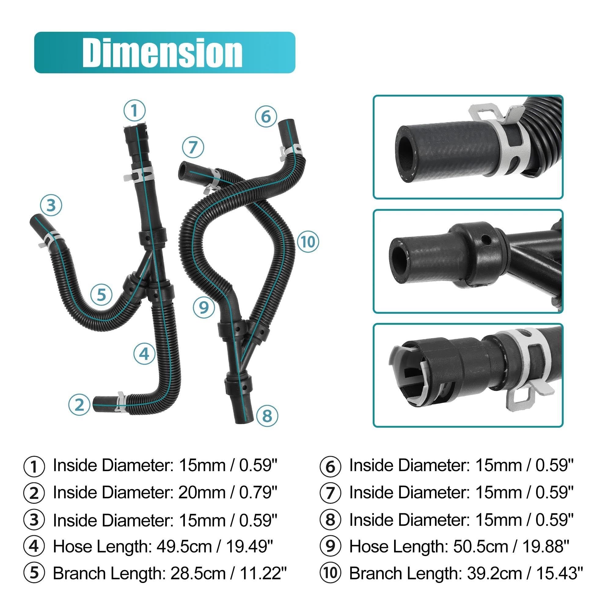Juego De Conjunto De Mangueras Calefacción Para VW Para Routan 2009-2010