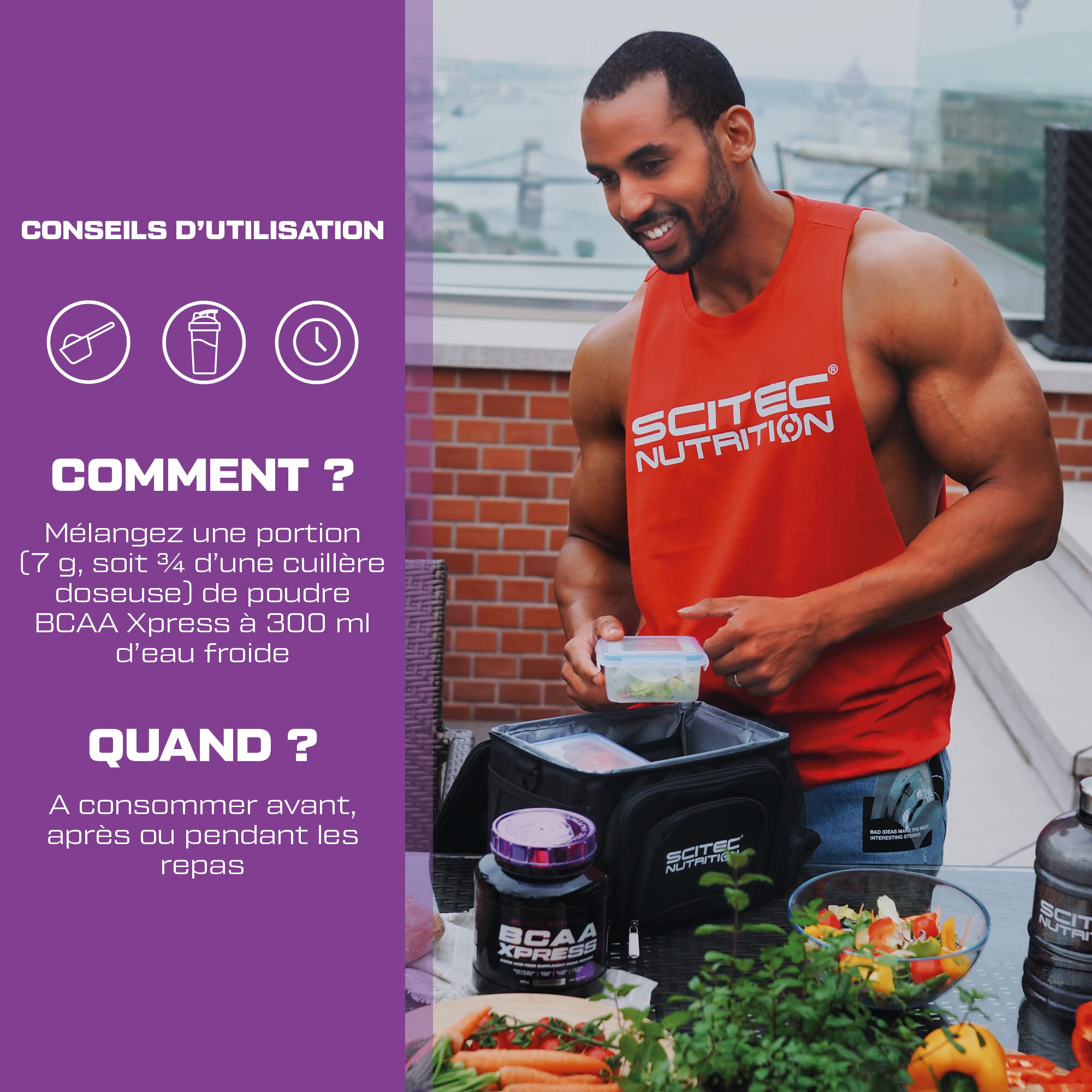 Scitec Nutrition BCAA Xpress, sans sucre, gluten et lactose, 5g de BCAA purs, récupération et croissance musculaire, ratio d'acides aminés 2:1:1, aromatisé et facile à mélanger, 280 g, Cola-Lime