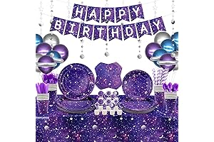 Space Galaxy Party Supplies Tableware Set