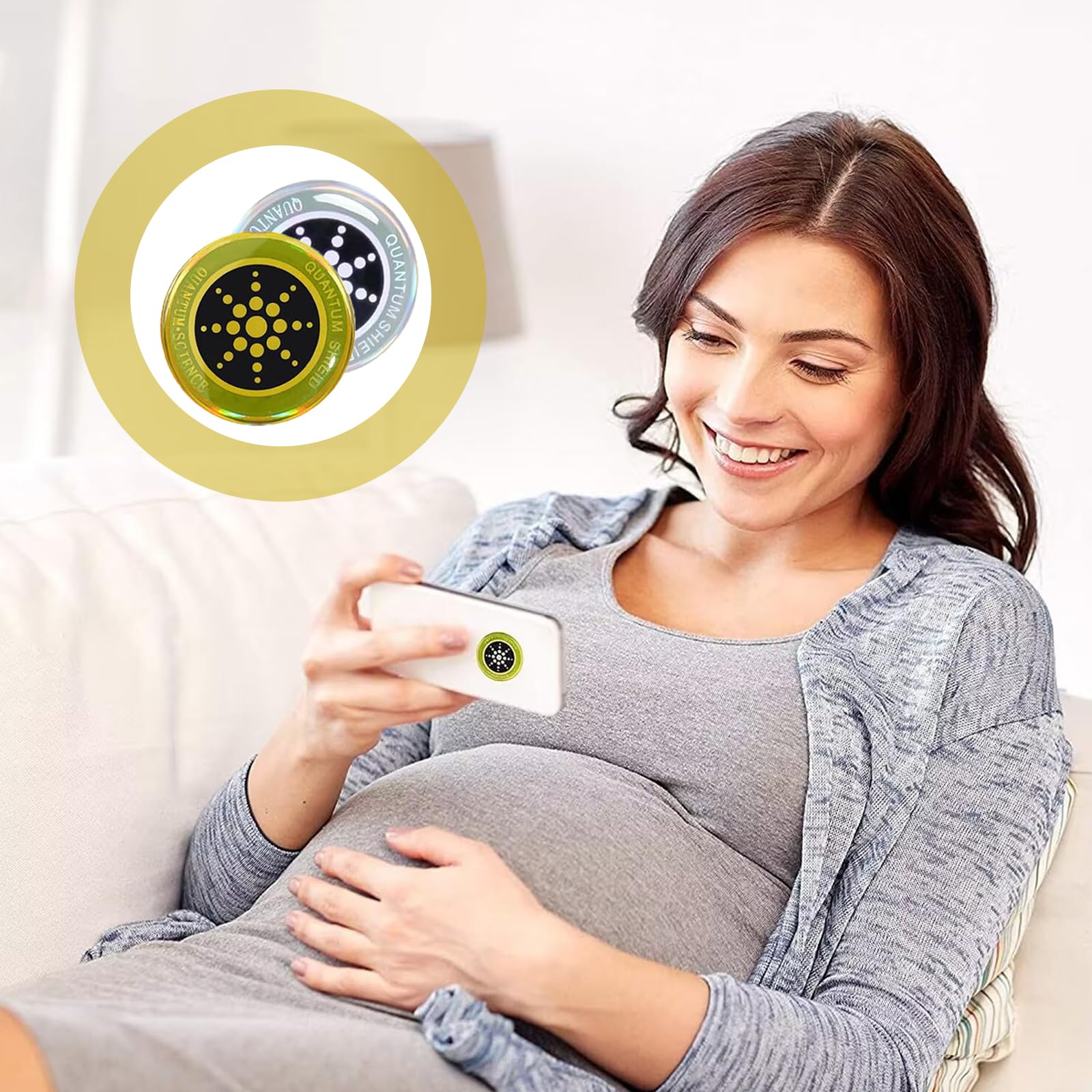 12 Pezzi Protezione Radiazioni Cellulare Adesivi Adesivo Antiradiazioni Adesivo di Protezione Dalle Radiazioni di Ioni Negativi per Telefoni Cellulari Laptop Tablet TV Ecc (Oro/Argento)