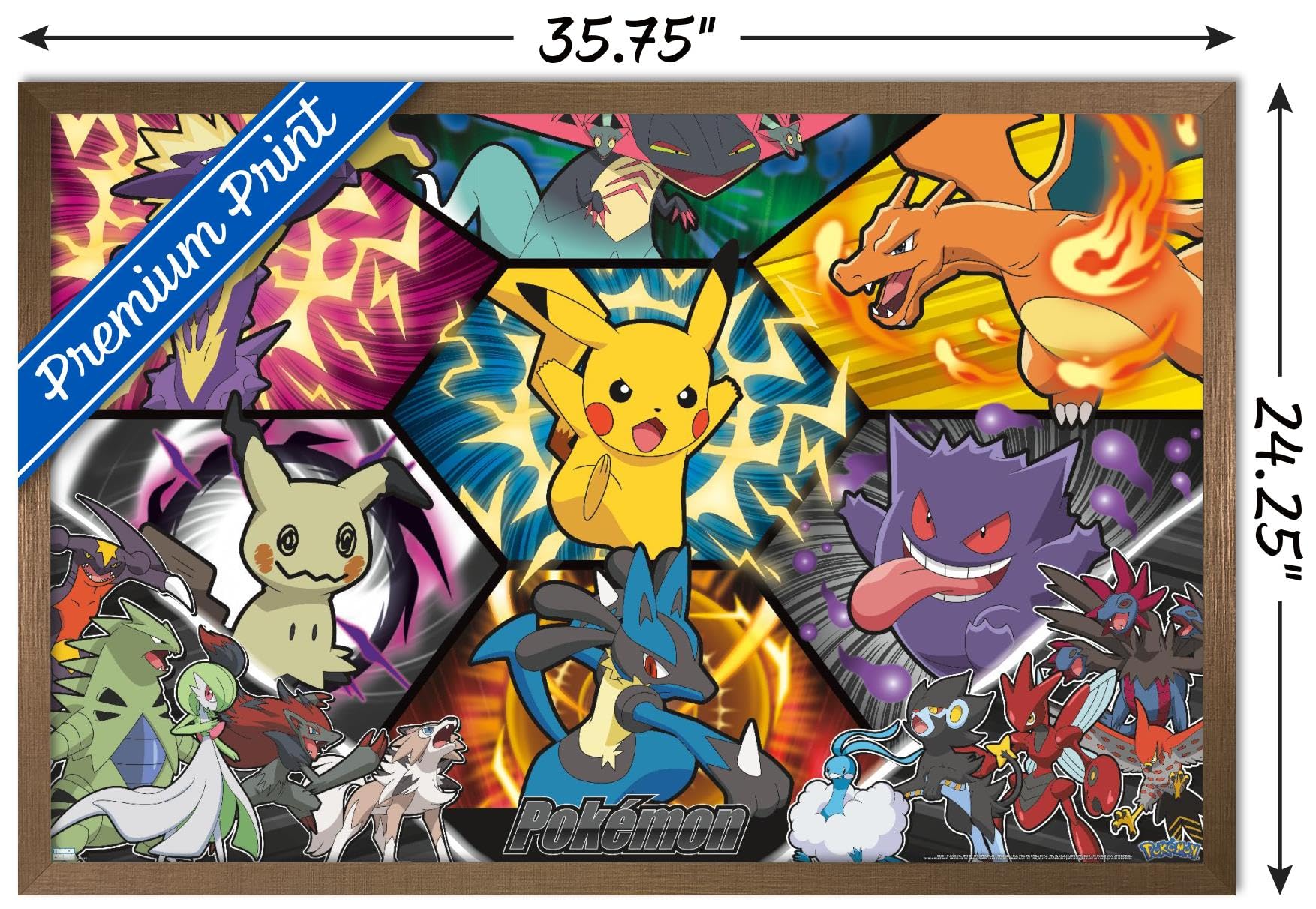 Amazon.com: Pokémon: Battle Art - Group Wall Poster, 34L