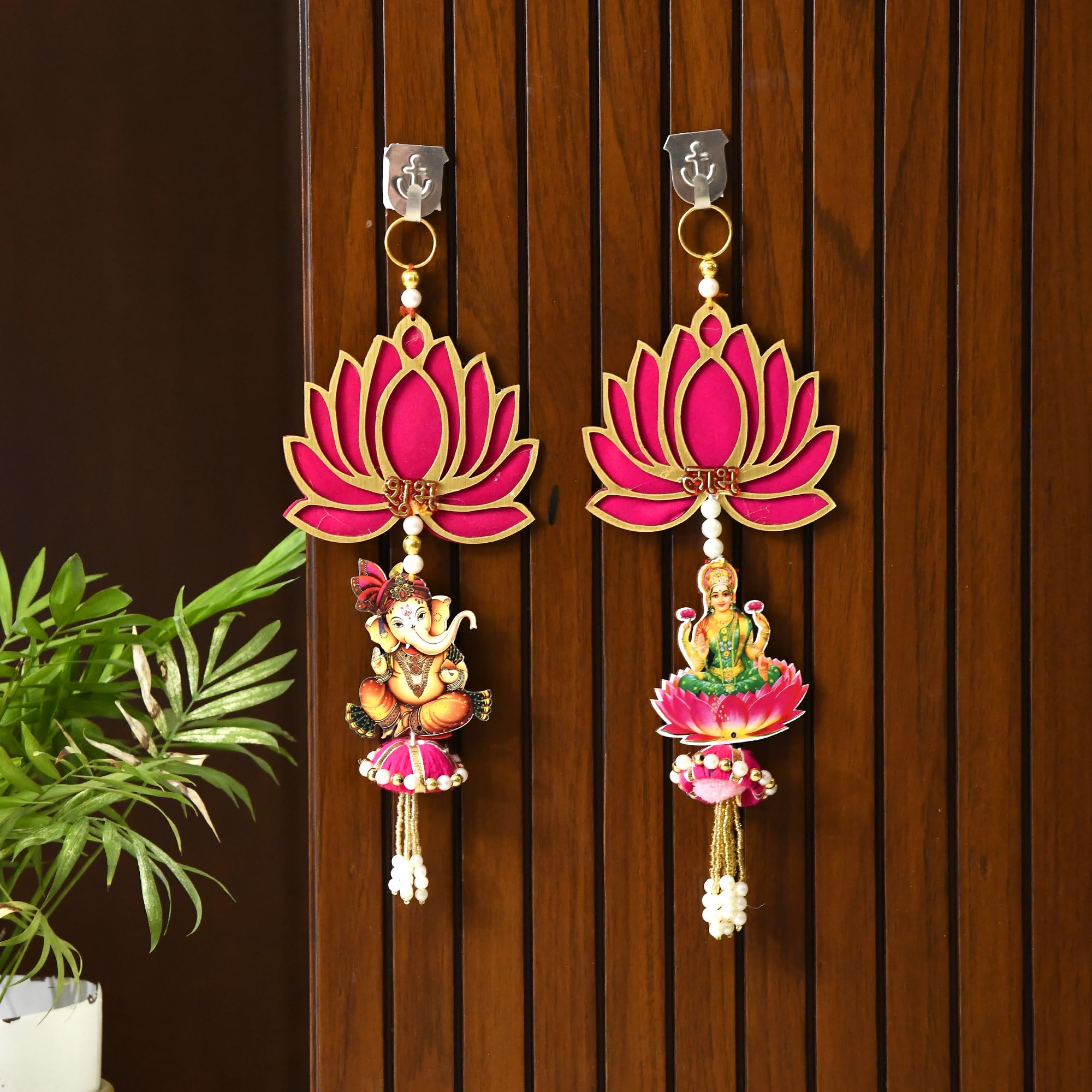 CraftVatika Diwali Decoration Items, Wall Hanging for Home Decoration, Laxmi Ganesha Shubh Labh Lotus Latkan Toran for Home Wall Door Decoration, Diwali Deepawali Gifts (28.5 CM Height) (2 Pieces) (B0DJBTYN36) Amazon Price History, Amazon Price Tracker