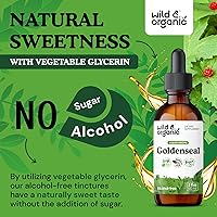 Vista 6 de Wild & Organic Goldenseal - Tintura de raíz – Limpieza pulmonar, apoyo inmunológico y digestivo – Suplemento líquido de sello dorado – Gotas