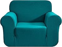 Vista 71 de CHUN YI - Funda elástica de 1 pieza para sillón grande, funda protectora suave de Jacquard con elastano, detalle de cuadros y parte inferior