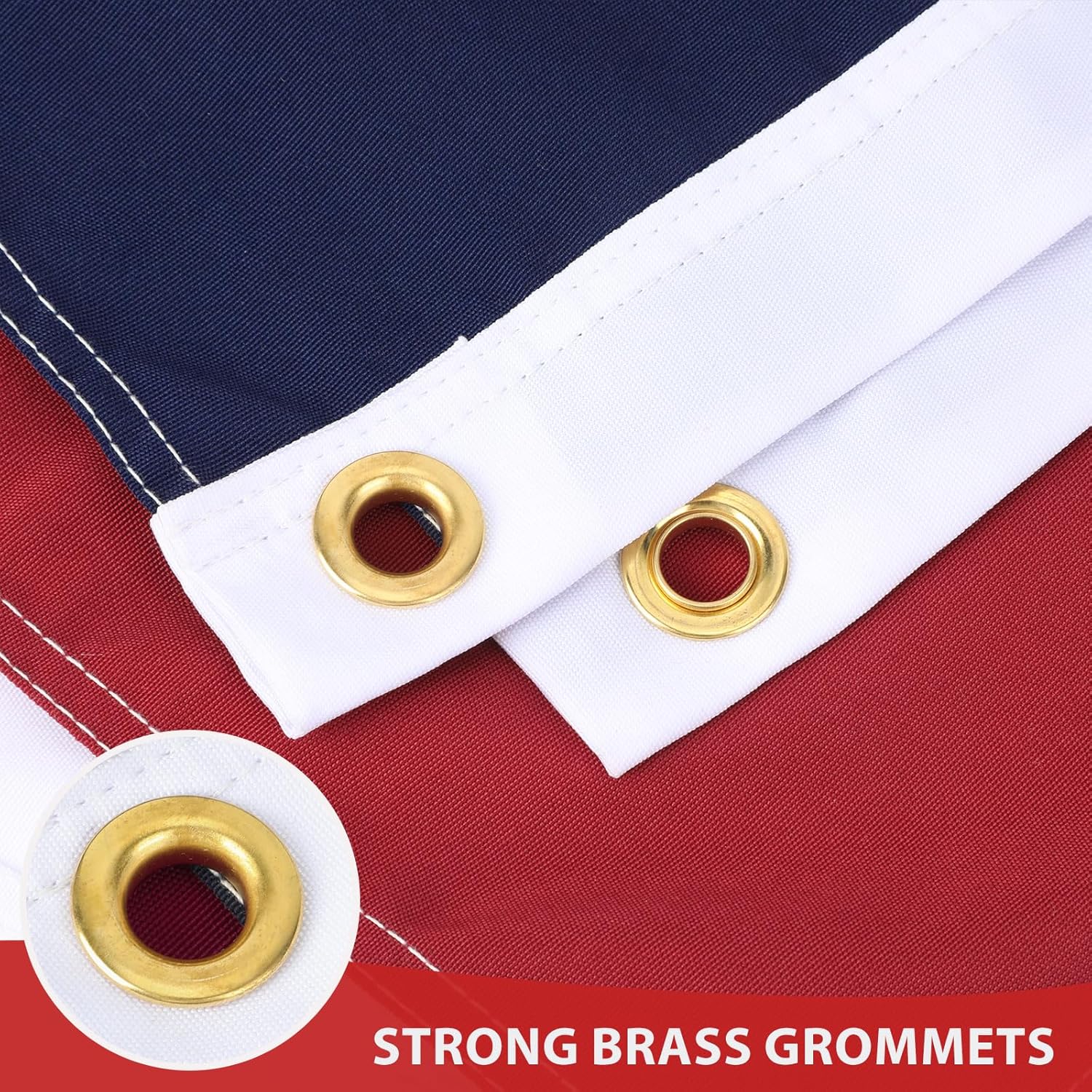 Texas Flag 3x5 Ft Ultra Durable Tear-Resistant Series,TX Flags, Made From Heavy Duty Water Resistant Polyester Canvas Embroidered Stars, Sewn Stripes, Brass Grommets, Texas State Flags Perfect