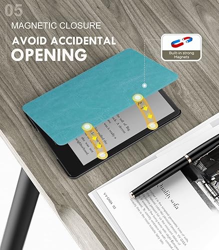 Miniatura 6 de MoKo Funda para Kindle Paperwhite de 6.8" (11 generación-2021) y Kindle Paperwhite Signature Edition, ligera, con encendidoapagado automático para
