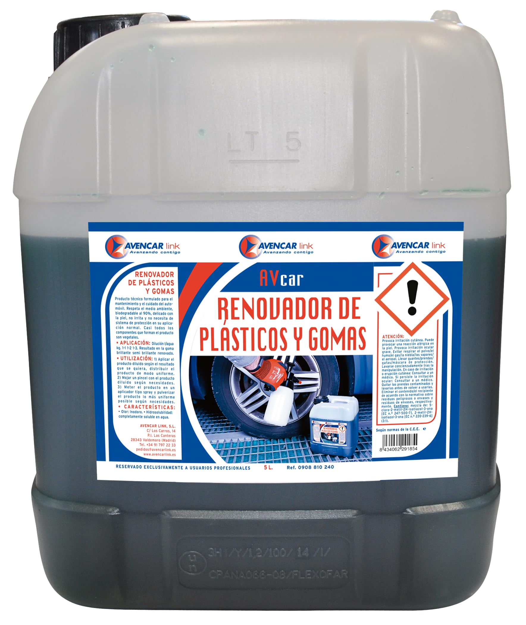 RENOVADOR DE PLASTICOS Y GOMAS 5L