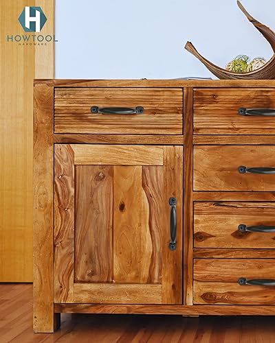 Miniatura 13 de Tirador de cajón de utilidad de 3.0 in con agujero central para gabinete y tirador, paquete de 10 | HOWTOOL, Negro