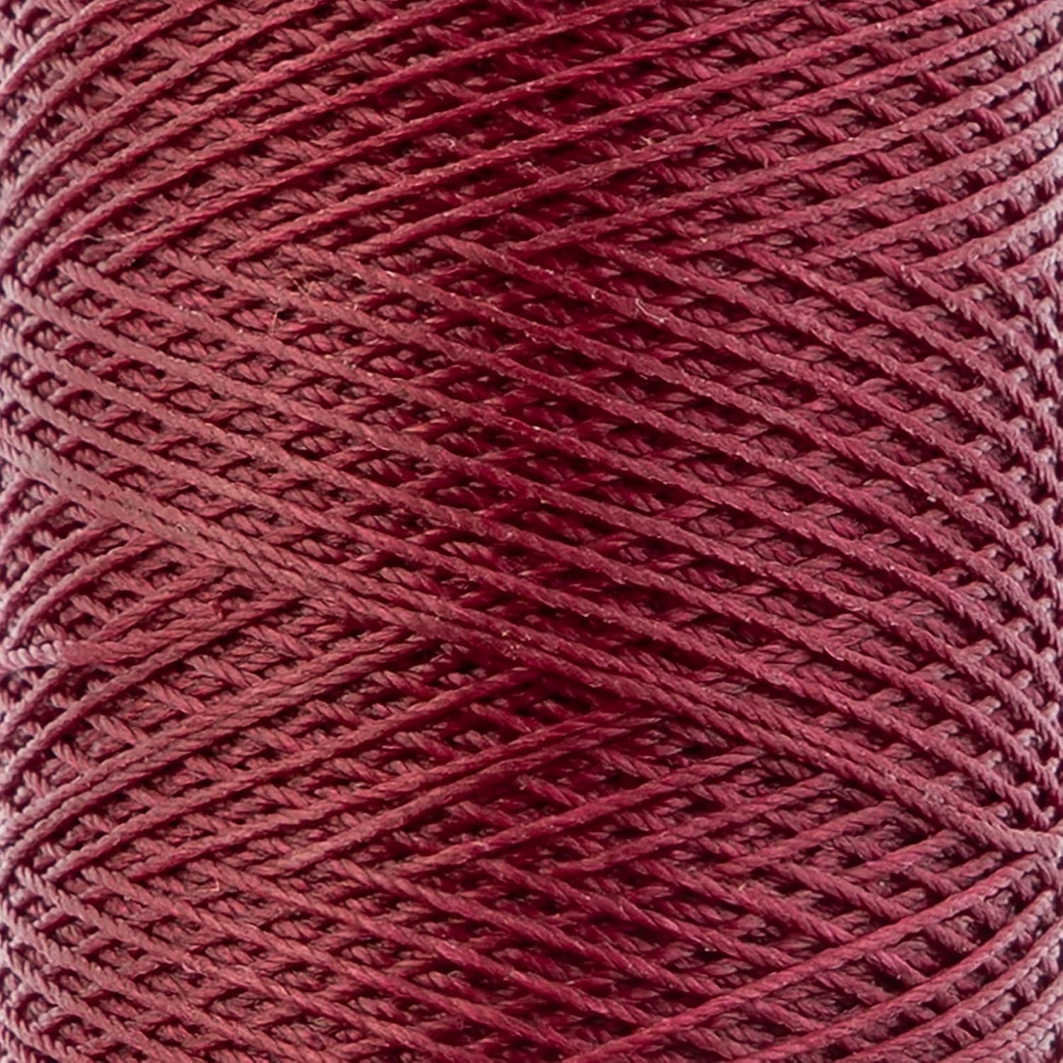 Waxed Thread 3ply Made in USA 500ft (152.4m) Spool 0.38mm (0.015in), Wine