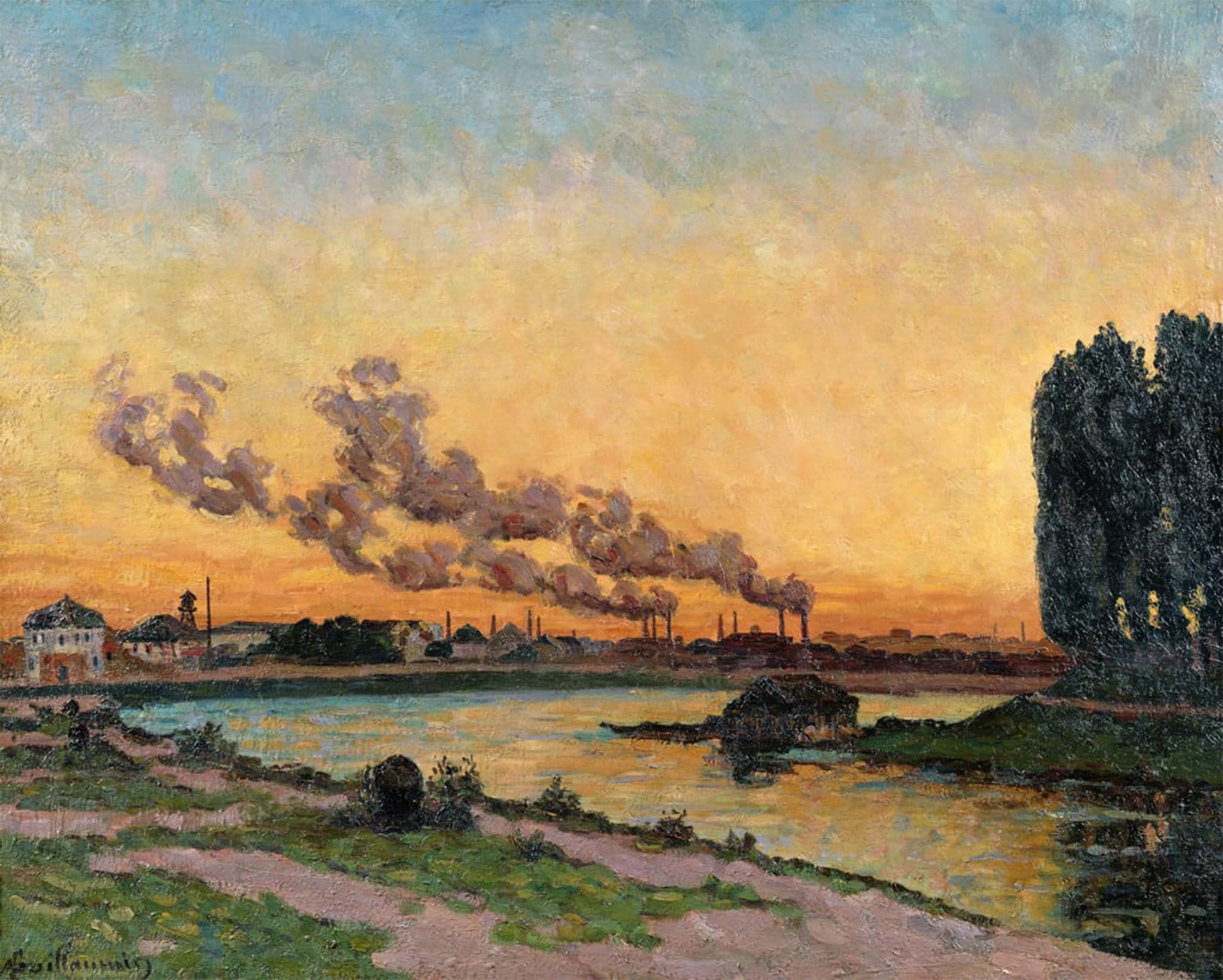 SERENDIPITP Aesthetic Poster Photo Wall Print Retro Picture Setting Sun At Ivry by Jean Baptiste Armand Guillaumin Modern Wall Artwork for Home Decor 60x90cm