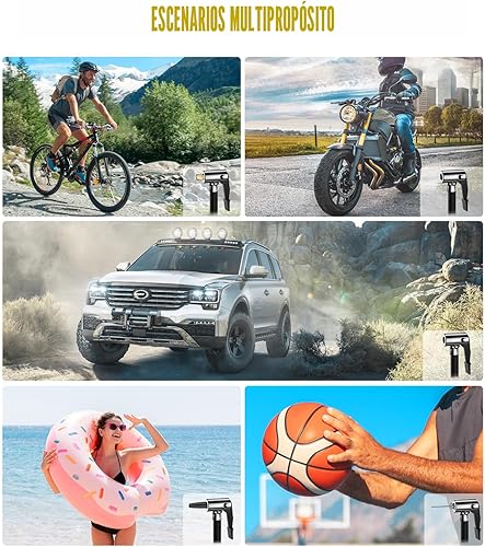 Miniatura 7 de AVID POWER Inflador de neumáticos inalámbrico, compresor de aire portátil, bomba de neumáticos de coche recargable de 20 V con adaptador de 12 V CC,