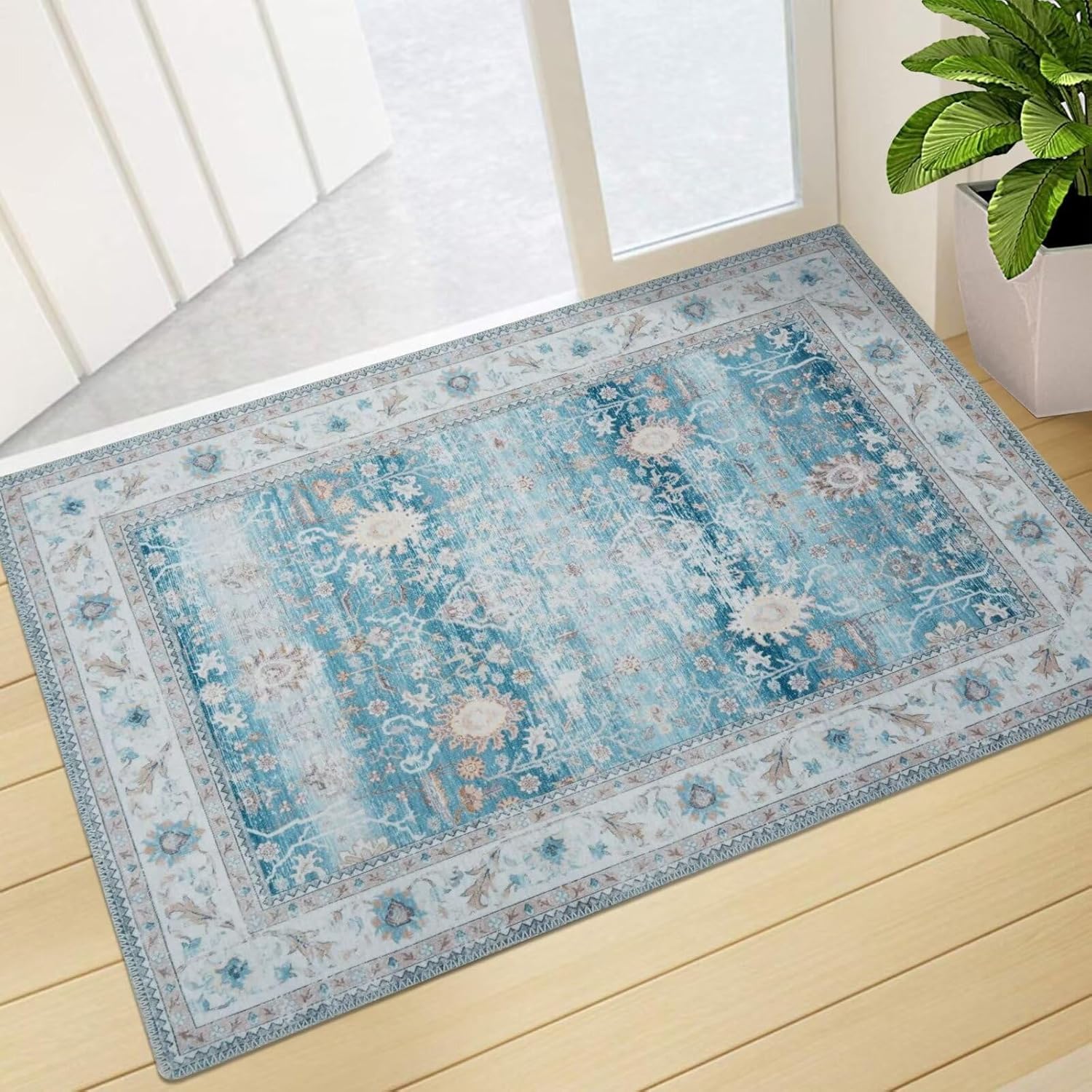NANAN Area Rug 2x3 Washable Rug Indoor Door Entrance Mat Small Rug NonSlip Carpet