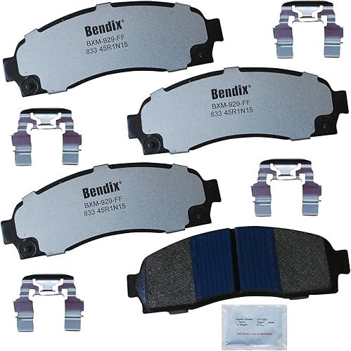 Miniatura 221 de Bendix Fleet Metlok MKD1770FM Pastillas de freno delanteras semimetálicas para Ford Expedition 2017-2010, F-150 2017-2010, Lobo 2020-2009, Lincoln