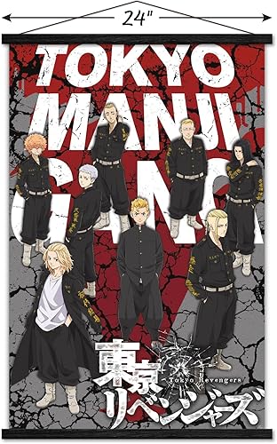 Miniatura 3 de Trends International Tokyo Revengers - Póster de pared de la pandilla Tokyo Manji, 22.37 x 34.00 pulgadas, paquete de impresión y colgador negro