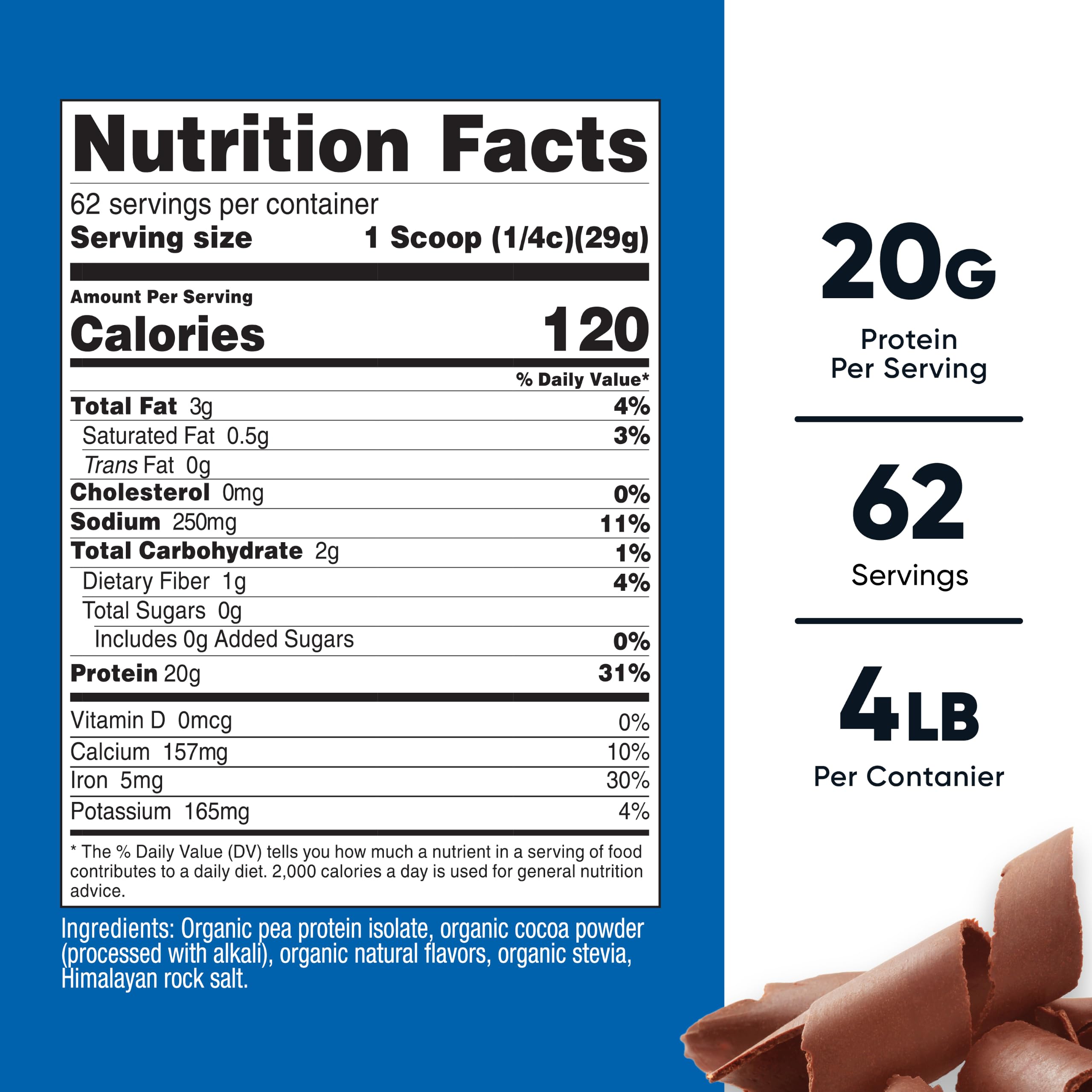 Nutricost Pea Protein Powder (4 LBS) Chocolate, Gluten-Free — Amazon image 2