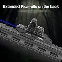 Vista 2 de Solofish 2-in-1 Mounted Laser Sight is Compatible with Mlok/Picatinny Rail for Rifle, Low-Profile Tactical Green/Blue/Red Laser Sight, Magnetic