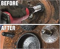 Vista 5 de AME INTL 37330 Hub Buddy Stud & Surface Cleaner Pad para llave de impacto de 1/2" – Herramienta de remoción de óxido y residuos