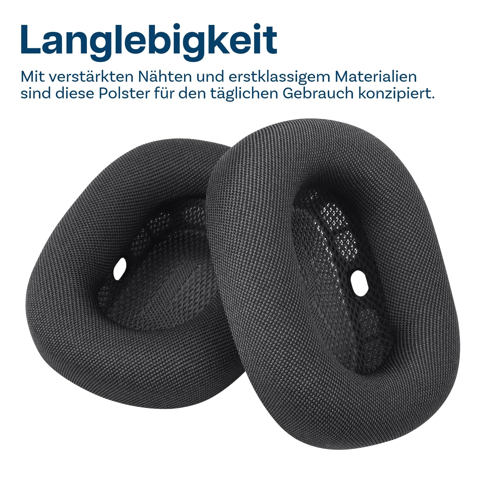 Ersatz Ohrpolster für AirPods Max Kopfhörer von MMOBIEL - Mesh Gewebe Kopfhörer Ohrpolster – Ersatzpolster – Grau