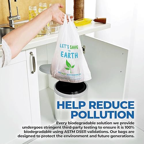 Miniatura 6 de Bolsas de agradecimiento biodegradables  500 unidades  a granel  Extra gruesas, fuertes, reciclables y reutilizables  Bolsas de compras 100%