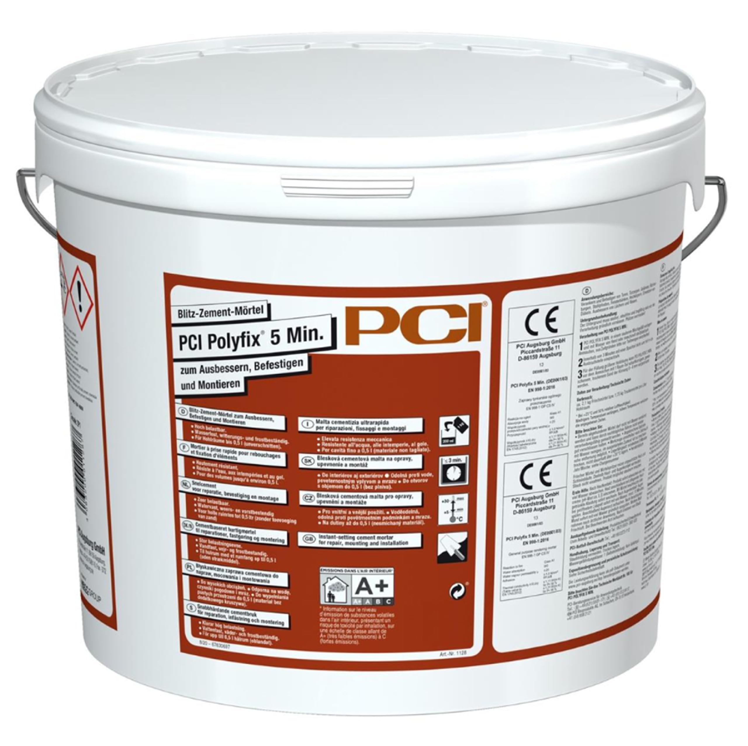 PCI Polyfix 5 Min. 15 kg Blitz-Zement-Mörtel zum Ausbessern, Befestigen und Montieren