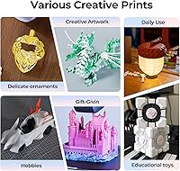 Vista 7 de Creality Filamento PLA+ Negro 1.75mm, filamento para impresora 3D de alta resistencia y sin enredos, embalaje al vacío, filamento para impresión 3D