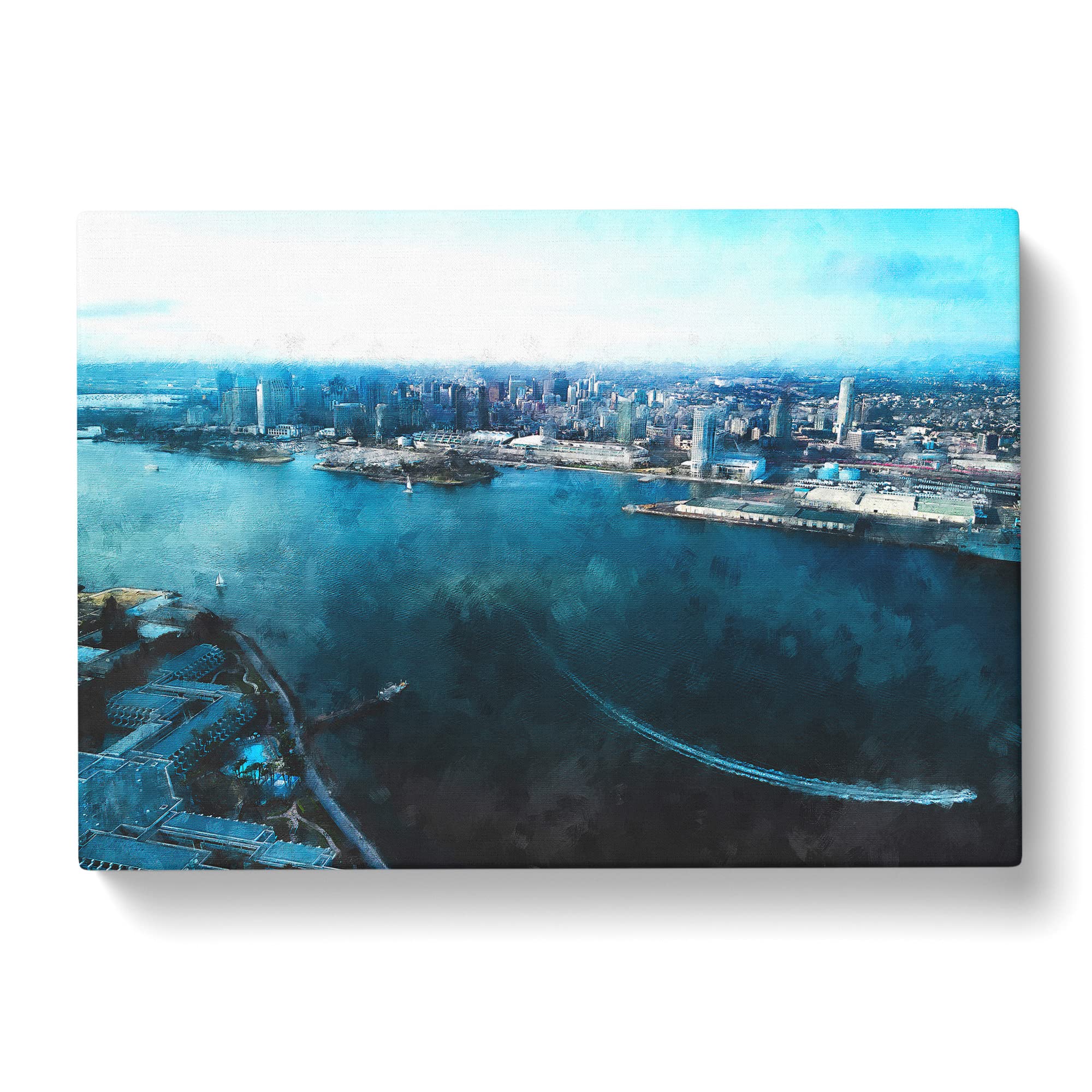 San Diego Skyline Canvas Print, Mixed, 25L x 50W cm - Image 2