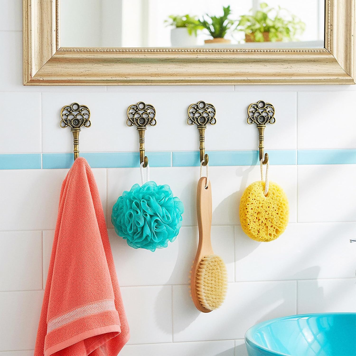 30 PCS Vintage Wall Hooks - Decorative Wall Hooks Vintage Style with Antique Bronze Finish, Metal Coat Hangers with Screws for Home Organization and Rustic Decor - Image 3