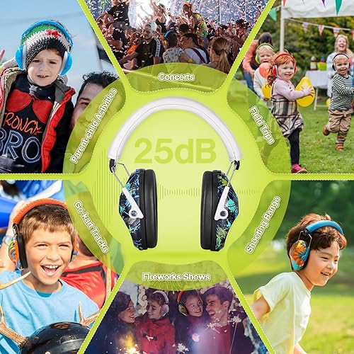 Miniatura 6 de PROHEAR 032 - Orejeras de seguridad para niños, 25 dB, reducción de ruido para niños, protectores auditivos ajustables para deportes eventos,