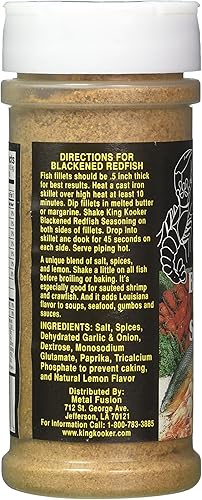 Miniatura 2 de King Kooker 00040 Condimento de Redfish Ennegrecido de 6 onzas