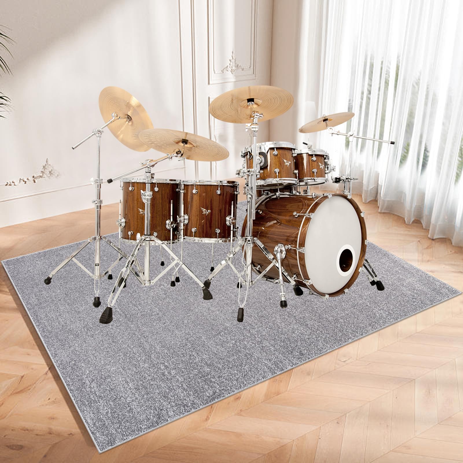 140 x 90 cm Schlagzeug Teppich Groß Schallschutzmatte rutschfeste Trommel Teppiche Drum Teppich Elektronisches Schlagzeug Antivibrationsmatten Professioneller Schlagzeugteppich
