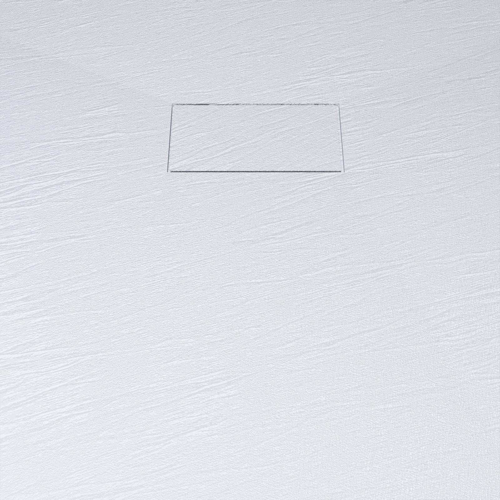 Receveur a poser en materiaux composite SMC - Finition ardoise blanc mat - 90x140 cm
