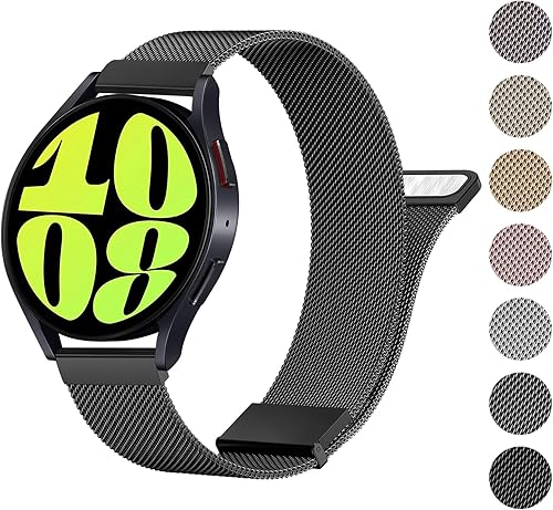 Meliya Correa de metal compatible con Samsung Galaxy Watch 6 - 1.575 pulgadas, 1.732 pulgadas, 1.772 pulgadas, 1.772 pulgadas, correa de repuesto de