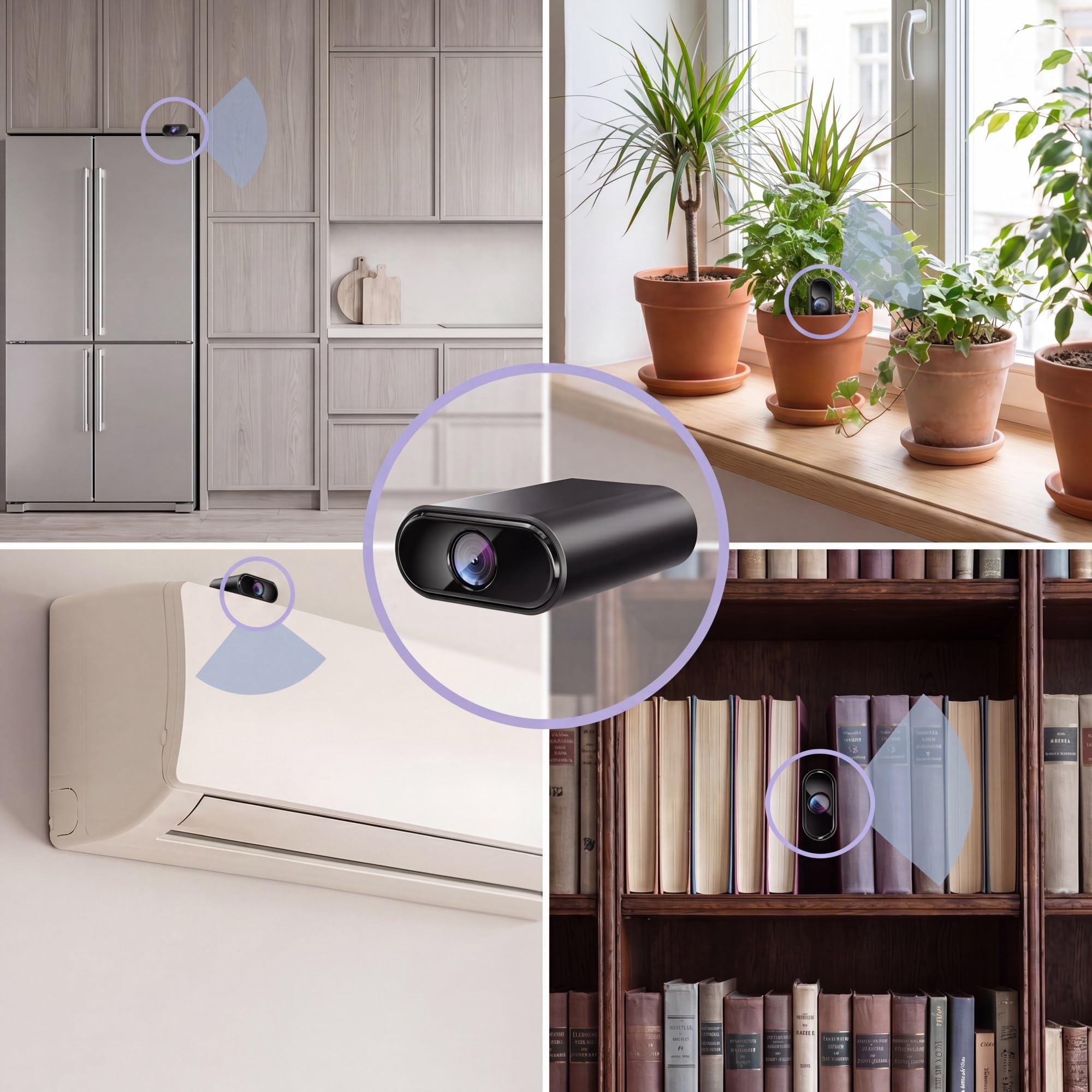 Générique Mini ukryta wewnętrzna kamera WiFi 1080P | Noktowizor, wykrywanie ruchu, alarmy push - idealne do monitorowania domu, niemowląt, zwierząt
