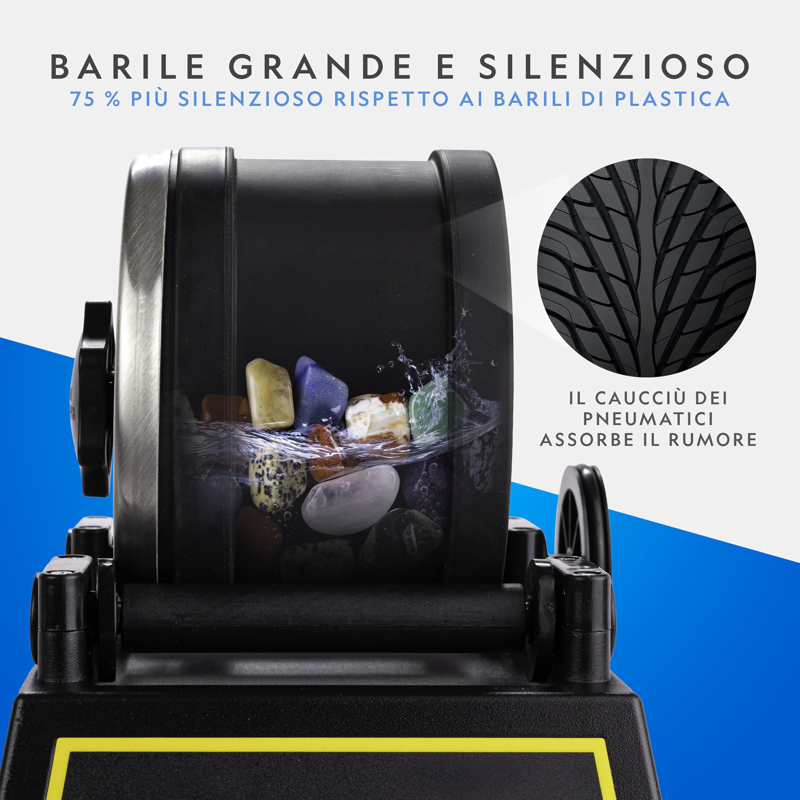 NATIONAL GEOGRAPHIC – Kit Professionale per la Levigatura delle Pietre – Kit Completo con Barile da 907 g, Pietre, Abrasivi e Spugna Lucidante GemFoam, Kit Scientifico Educativo STEM
