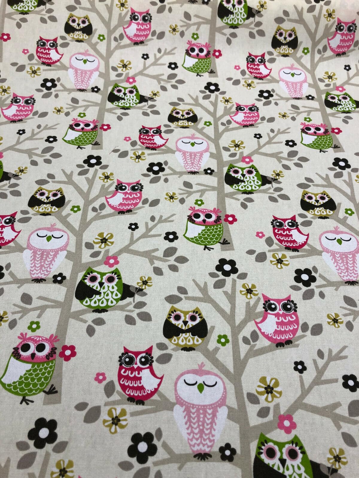 Waverly 45" Sit'n A Tree Fruit Punch Owls Fabric By the Yard