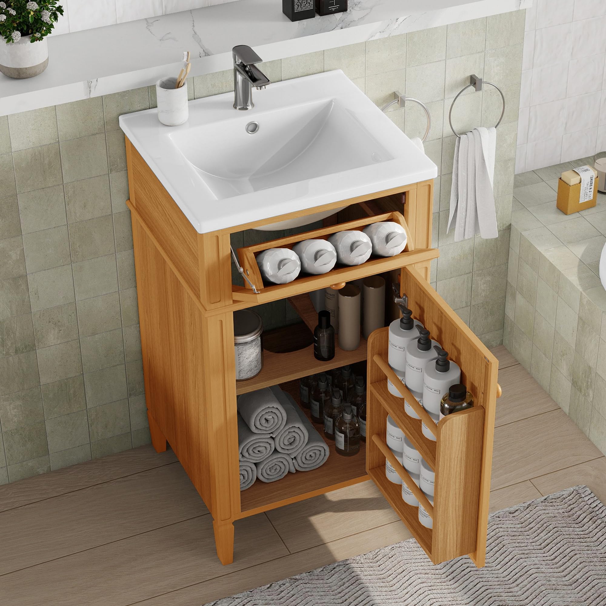 INTERHOMART 20 inch Bathroom Vanity with Sink